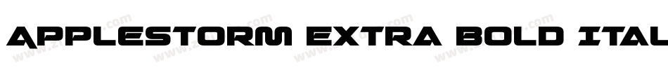 AppleStorm Extra Bold Italic字体转换